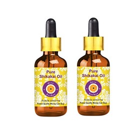 Deve Herbes Pure Shikakai oil (Acacia concinna) with Two Glass Droppers (Pack of Two) 30ml X 2 (2 oz)