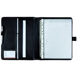 Alassio 30063 Ring Binder FANO Faux Leather and Nylon Black