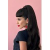 Clip-in fringe hairpiece/clip-in micro-bangs, thick, straight retro rockabilly style: Ida
