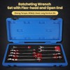 Anbull Ratcheting Combination Wrench with Open Flex head, 6PCS SAE
