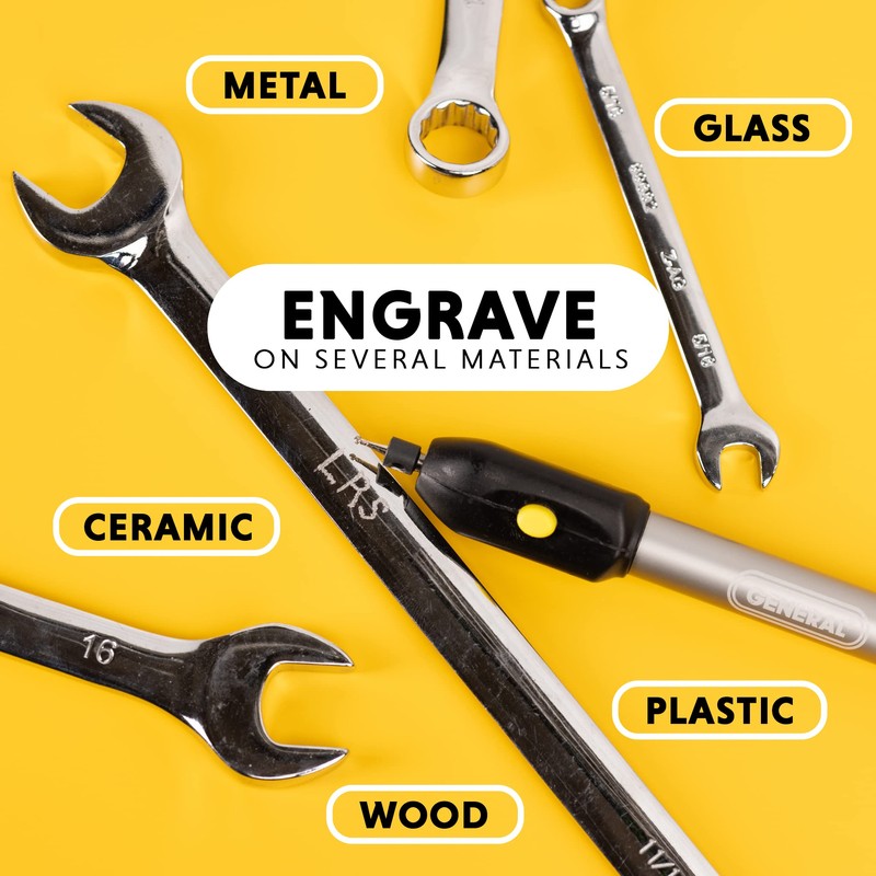General Tools Cordless Engraving Pen for Metal - Diamond Tip