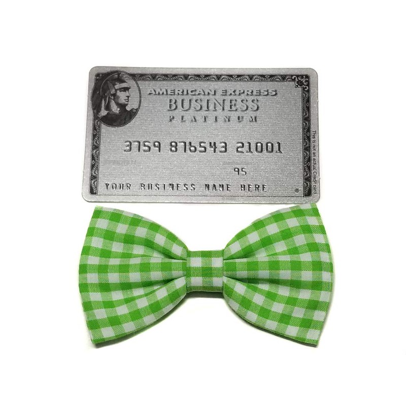 EmilyRose Couture Gingham Hair Bows (Alligator Clip, Green)