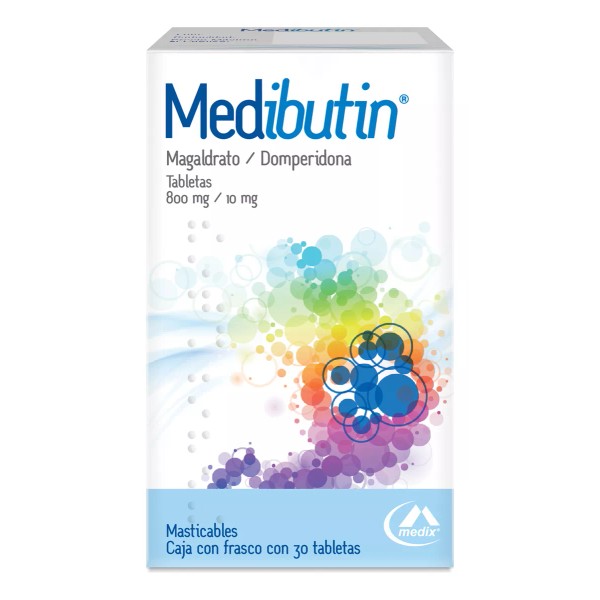 PRODUCTOS MEDIX SA DE CV Medibutin 800 Mg / 10 Mg 30 Tabletas