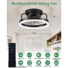 JHSYCH Ceiling Fan with Lights, Low Profile Ceiling Fans with