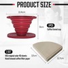 1 Piece Coffee Funnel Cup, 40 Coffee Filters, Coffee Dripper,
