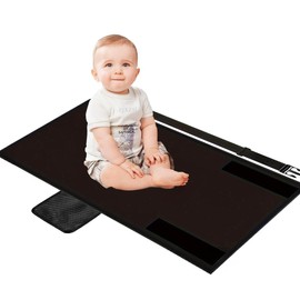 Kids Airplane Seat Extender Toddler Airplane Bed Toddler Airplane Travel Essentials Kids Airplane Seat Extender Travel Bed Portable Toddler Travel Plane Bed for Kids Baby Aged 4 or Below (Black)