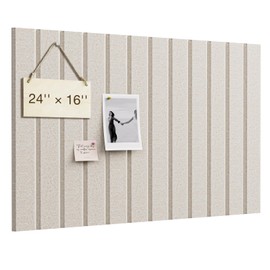 Woovio Felt Bulletin Board 24'' X 16'' Cork Board Alternative Oatmeal