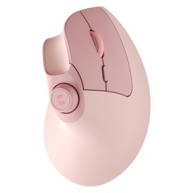 seenda Ergonomic Mouse Rechargeable, Vertical Wireless Mouse with Volume knob, Quiet clicks, 3 Device Connection (Bluetooth or USB), Optical Mice for Windows, PC and Mac- Rose