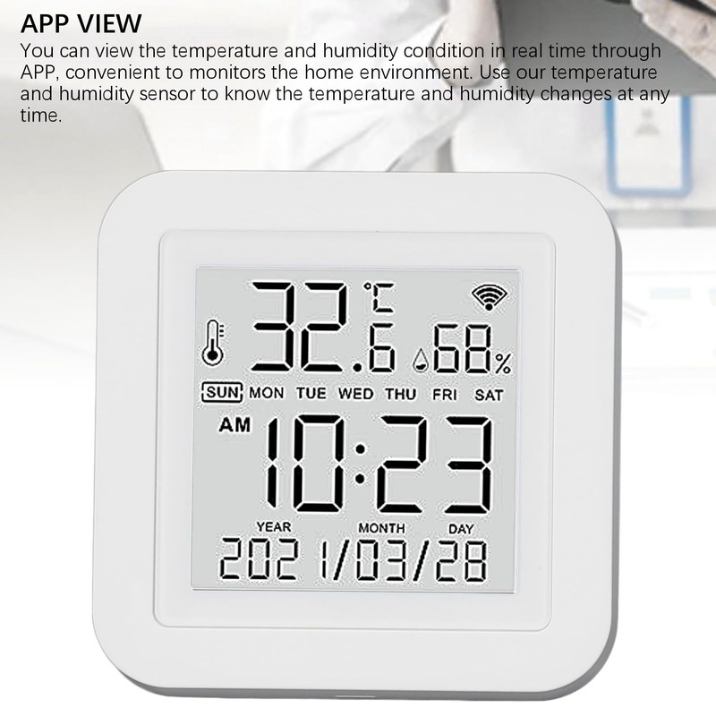 Temperature and Humidity Sensor, Wireless Digital Hygrometer Thermometer with LED