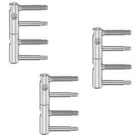 Gedotec Door Hinge 2-Piece Drill-in Tape Room Door Hinge 3-DIM Adjustable for Wooden Interior Doors | Tape Rollers Diameter 15 mm | Band Height 92 mm | Hinge 11R 15-000 | Pack of 3 - Renovation Hinges