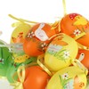 com-four® Easter Eggs in Bright Colours and Designs with Ribbon
