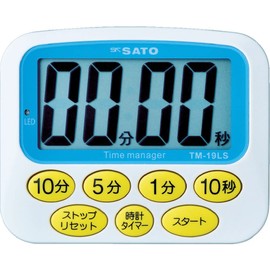 佐藤計量器(SATO) タイマー 大型 マグネット付 時計付 TM-19LS 1709-02