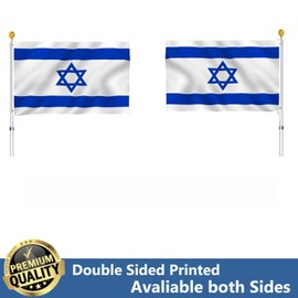 Israel Israeli Flag 3x5 Outdoor Double Sided- Israeli National Country Flags of Israel Heavy Duty 3 Ply Longest Lasting Fade Resistant for Outside Outdoor