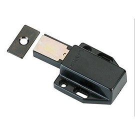 Touch Latch Magnetic Push To Open Door Latch For Medium Doors Black 2 Pack