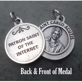 St. Carlo Acutis Necklace, Keychain or Clip, Patron Saint of the Internet, IT Workers, Computer Programmers