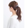 VINGTAINE H7270-GY Grosgrain Ribbon Pony Hook Hair Cuff, Basic, Elegant,
