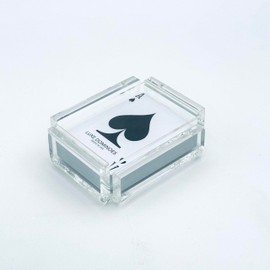 Luxe Dominoes Acrylic Playing Card Deck Set, Handmade Design, Multiple Colors (Clear)