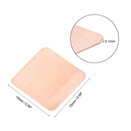 sourcing map Flat IC Chipset Thermal Copper Heatsink for CPU GPU 15 x 15 x 0.1mm 10pcs