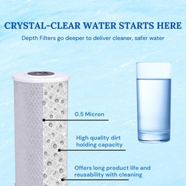 Baleen Filters 10" x 2.5" 0.5 Micron Coconut Shell Performance Carbon Filter Cartridge Replaces Hydronix SMCB-2510, Watts MAXVOC-975, Pentek CBC-10 (25 PACK)