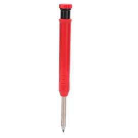 Carpenter Pencils, Construction Pencil with Sharpener Woodworking Deep Hole Pencil Deep Hole Marker Mechanical Carpenter Pencil for Metal Plastic Marking (Red)