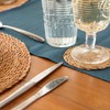 6x Water Hyacinth Wicker Weave Placemats - Typha Design Round