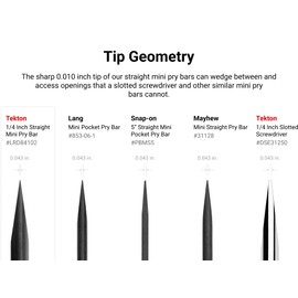 TEKTON 1/4 Inch x 6-1/2 Inch Straight Mini Pry Bar | LRD84102