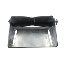 12 inch Boat Trailer Keel Roller with Bracket Assembly Kit Boat Trailer Roller Galvanized Steel Black Rubber