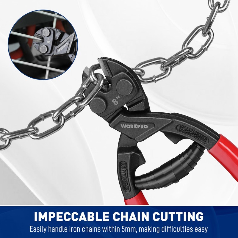WORKPRO Bolt Cutter Small Cr-V Steel 200 mm Bolt Cutter