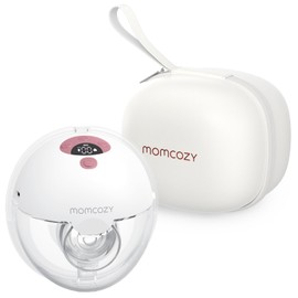 Momcozy M5 Hands-Free Wearable Breast Pump, Double-Sealed Flange for Baby-Like Comfort, 3 Modes & 9 Suction Levels, Portable Electric Pump – 24mm, 1 Pack Cozy Red