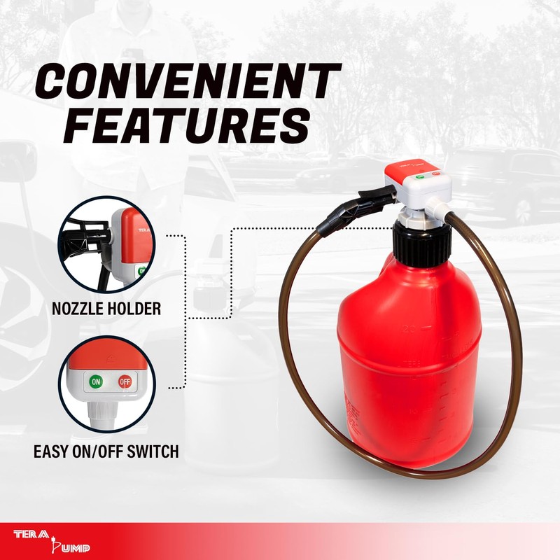 TERA PUMP 2nd Gen. Auto-Stop Gas Cap Fuel Transfer Pump