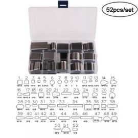 Unbranded 26/52 Leather Craft Hollow Hole Cutter Punch Tool Round Oval Rectangle Punch Set - 52pcs/set