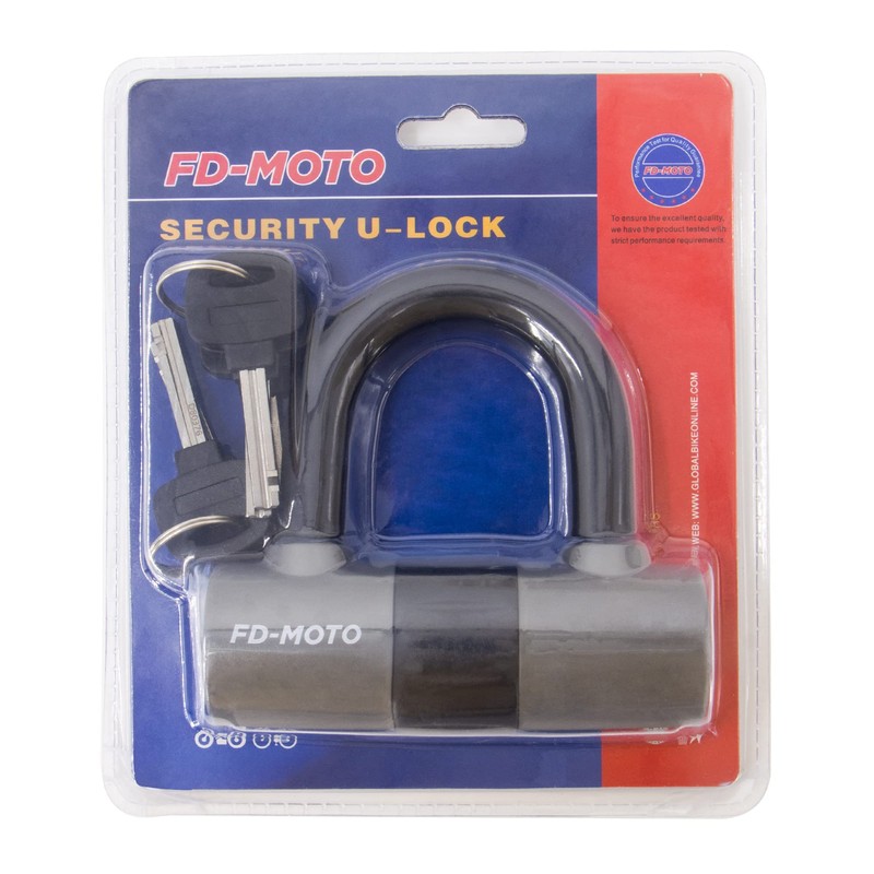 FD-MOTO U Lock Motorcycle Steel Disc Lock High Security Carabiner