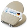 SANILO Wooden Toilet Seat with Soft Close [ROUND] - Decorative,