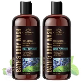 Jabón de baño líquido vegano 100% natural (2 unidades), pH equilibrado para piel sensible, gel de ducha natural no tóxico para hombres y mujeres, aloe