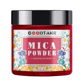 GOODTAKE Red Mica Powder – Mica Powder for Resin, Candle Making, Soap Making – Mica Pigment Powder – Soap Making Dye – for Nail Polish, Eye Shadow, Slime Mica Powders (Red, 2 oz)