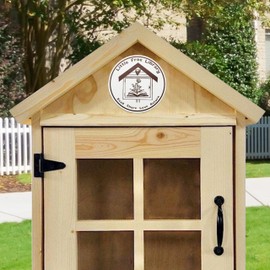 little free library wooden sign 5.5 inches, free little library kit for the book box