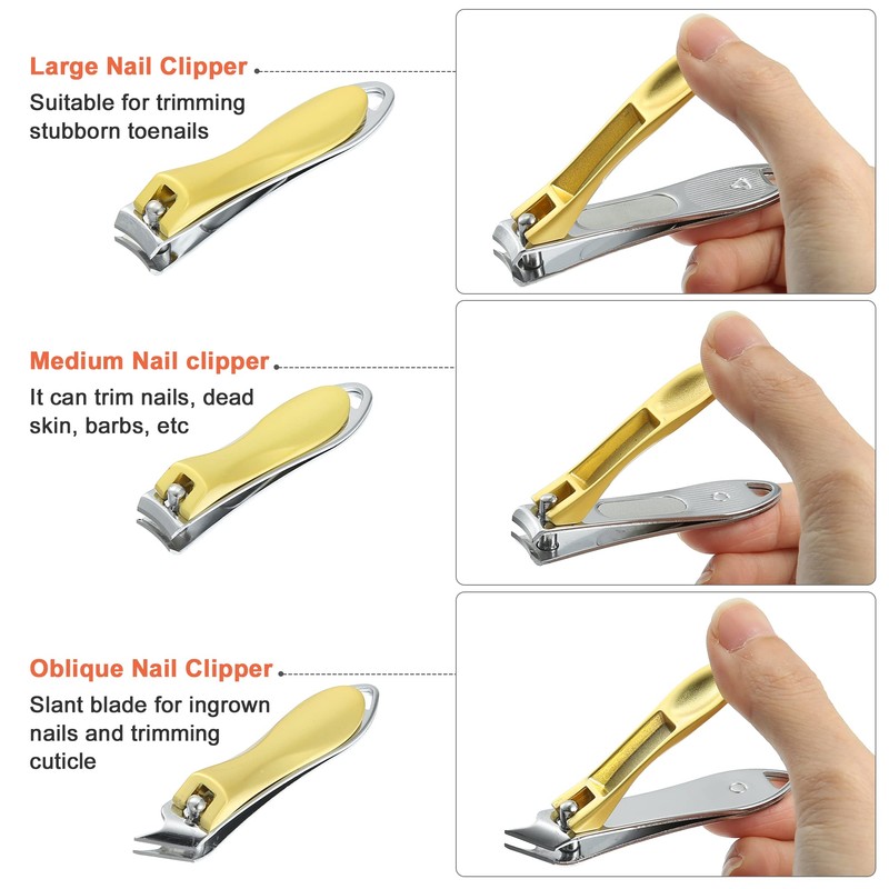 VOCOSTE Nail Clippers Set Professional Nail Toe Nails and Slant