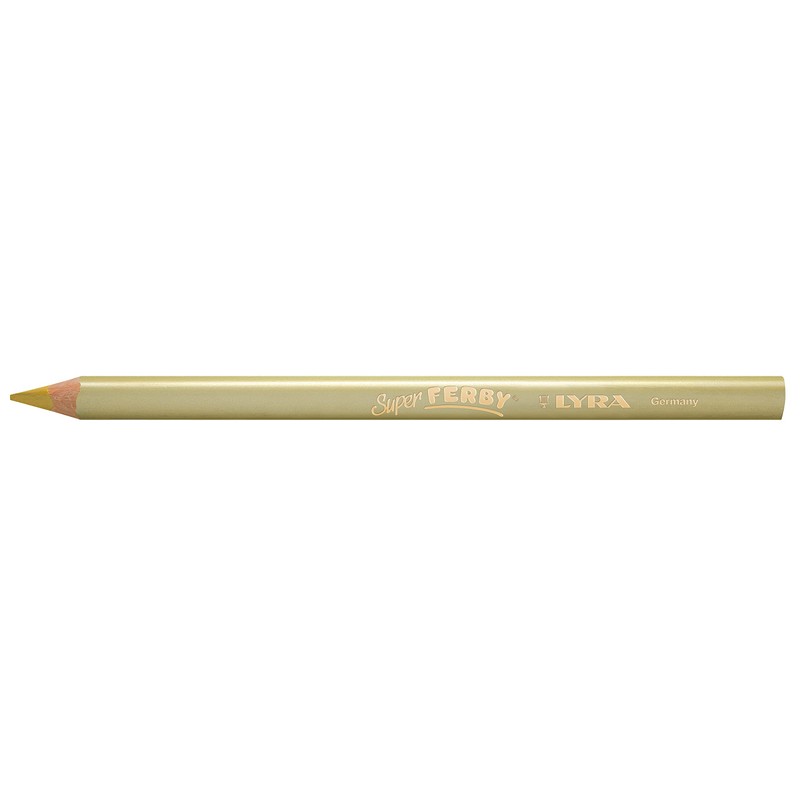 LYRA Super Ferby Metallic Wooden Chunky Colouring Pencils, 6 Assorted