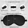 Silk Sleep Mask for Sleeping with Adjustable Strap, Satin Blackout