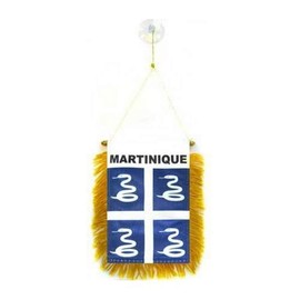 AZ FLAG MARTINIQUE mini banner 6'' x 4'' - FRENCH REGION OF MARTINIQUE PENNANT 15 x 10 cm - mini banners 4x6 inch suction cup hanger
