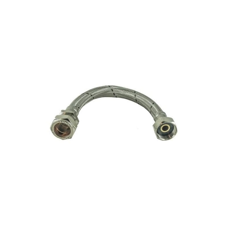 Flexible Tap Hose Connector 15mm x 1/2" Compression 150 Long