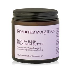 Kosumosu Organics Magnesium Butter for Sleep, Restless Legs & Muscle Recovery - UK Made & Safe for Kids - High Strength, Natural Topical Magnesium Cream - Lavender 110g
