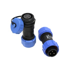 ZBLZGP Weipu SP17 IP68 Waterproof Panel Mounting Automotive Quick Release Adapter Aviation Electrical Plug (Pair) Plug (Male) & Female Socket, 3 Pin 10A)
