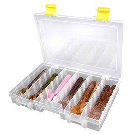SPRO Tackle Box 27.3 x 19 x 4.4 cm - Artificial Bait Box for Rubber Fish and Jig Heads, Tackle Box for Rubber Bait, Fishing Box for Artificial Bait