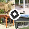 Zlinke 6 PCS Metal 4×4 Post Base,Inner Size 3.5"x3.5" Post