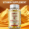 Vitamin E Supplement - Helps with skin hair immunity and heart health, improves blood circulation, has antioxidant properties, is nutritious and has anti-aging properties., 120 tablets, 2 pieces / 비타민 E 보충제 - 피부 모발 면역 및 심장 건강에 도움이 되고 혈액 순환을 개선하며 항산화 효과가 있고 영양이 풍부하고 노화 방지 효과가 있습니다., 120정, 2개