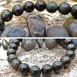 chengmu 8mm Rainbow Eye Obsidian Stretch Bracelet Round Stone Beads Semi Gemstone for Crystal Elastic Bracelet 7.5"