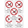 3mm thick solid outdoor plastic signs (5 Pack) Please Clean