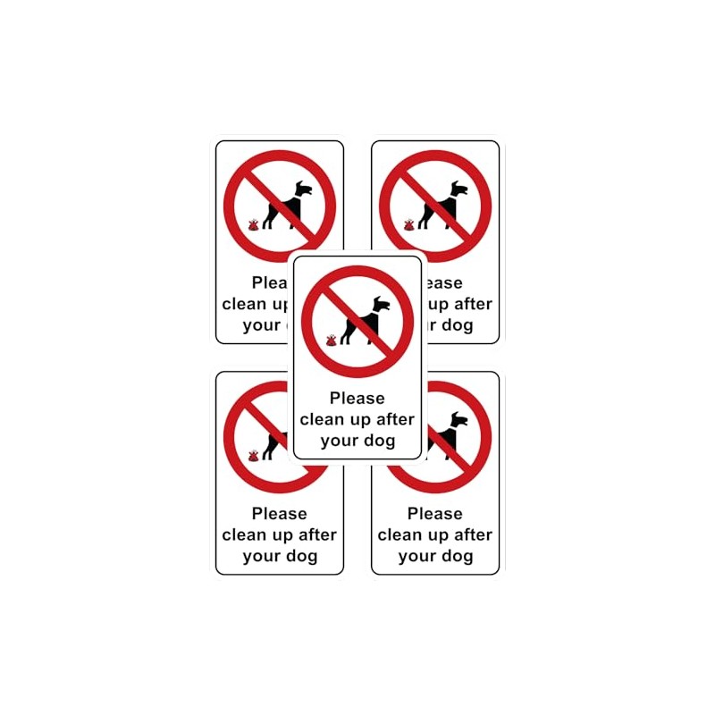 3mm thick solid outdoor plastic signs (5 Pack) Please Clean