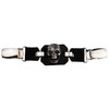 Iguana Custom Leather Vest Extension with Metal Clips with Decorative